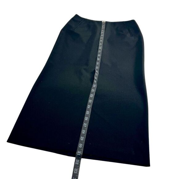 Gianni Versace Pencil Midi Skirt Size 8-10 Women's Black Solid Classic Back Zipp - Picture 10 of 13